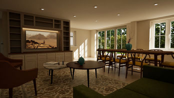Family living area designed around entertaining and everyday use