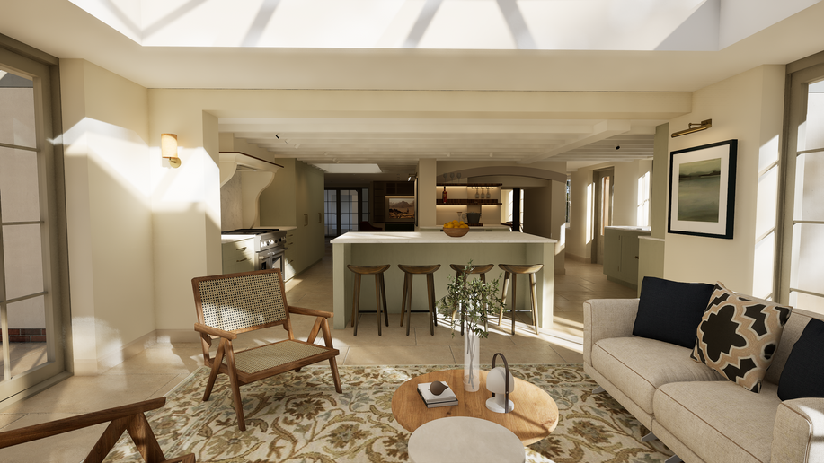 Kitchen layout developed as an alternative to architect and kitchen designer proposals.