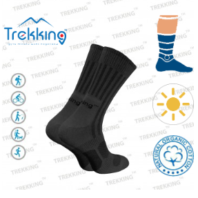 Шкарпетки трекінгові унісекс літні, модель "MidLight" чорні ТМ "трекінг"
