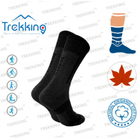Шкарпетки трекінгові унісекс демісезонні, модель "Middle" чорні ТМ "трекінг"