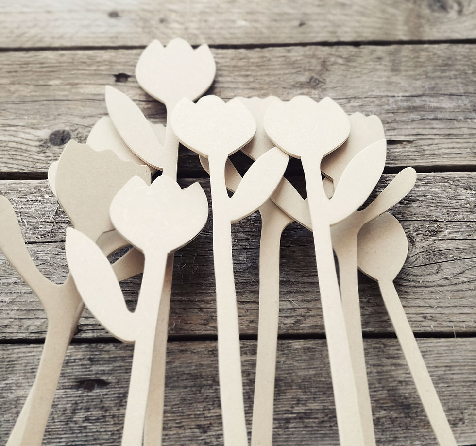 Miniature : Vase et fleurs en bois à coller