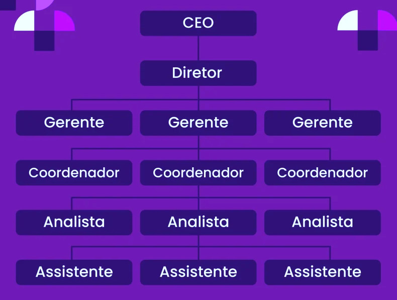 Imagem: Exemplo de organograma organizacional