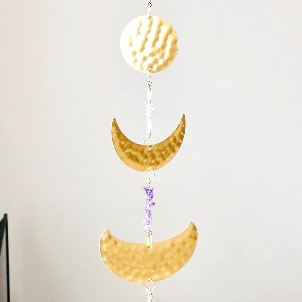 Miniature : Décoration murale "MOON" cycle lunaire avec pierres naturelles