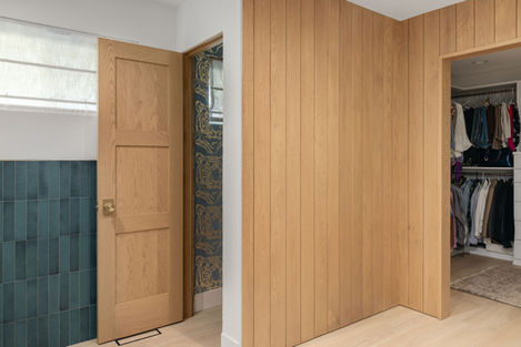 Wood paneling installed throught