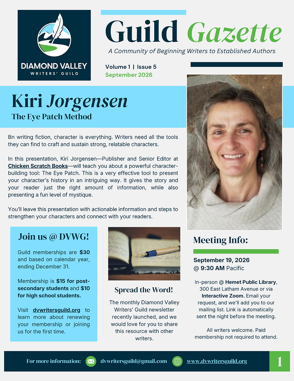 September 2026 Newsletter