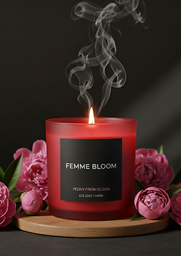 Peony fresh bloom scented candle