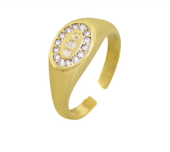 Miniatura: ANEL INFANTIL FORMATURA "ABC" ZIRCÔNIA