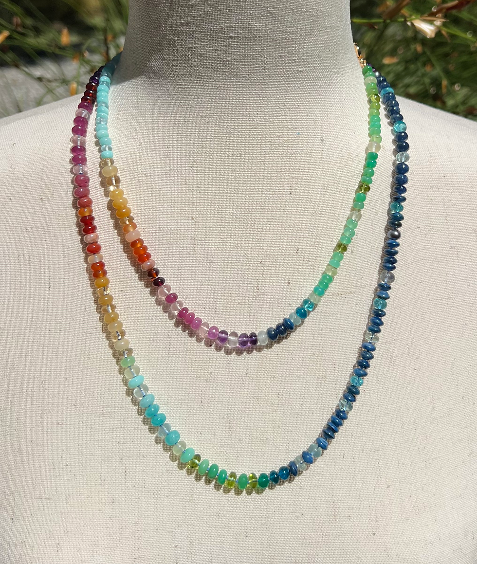 Thumbnail: Rainbow Necklace V (6 mm Knotted)