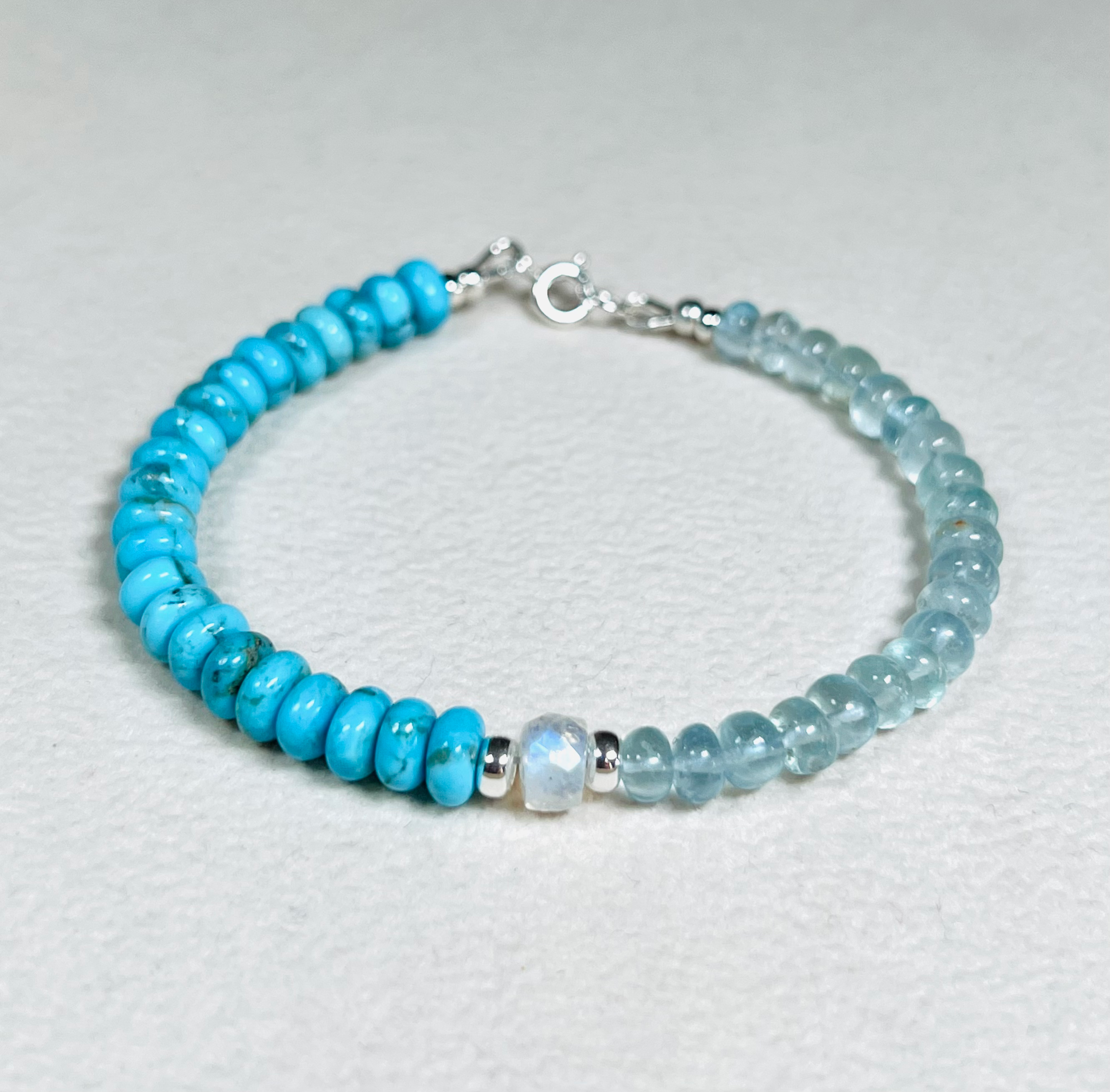 Kingman Turquoise Bracelet III (6 mm Knotted)