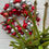 Miniature : Couronne de boules rouge/argent/blanc