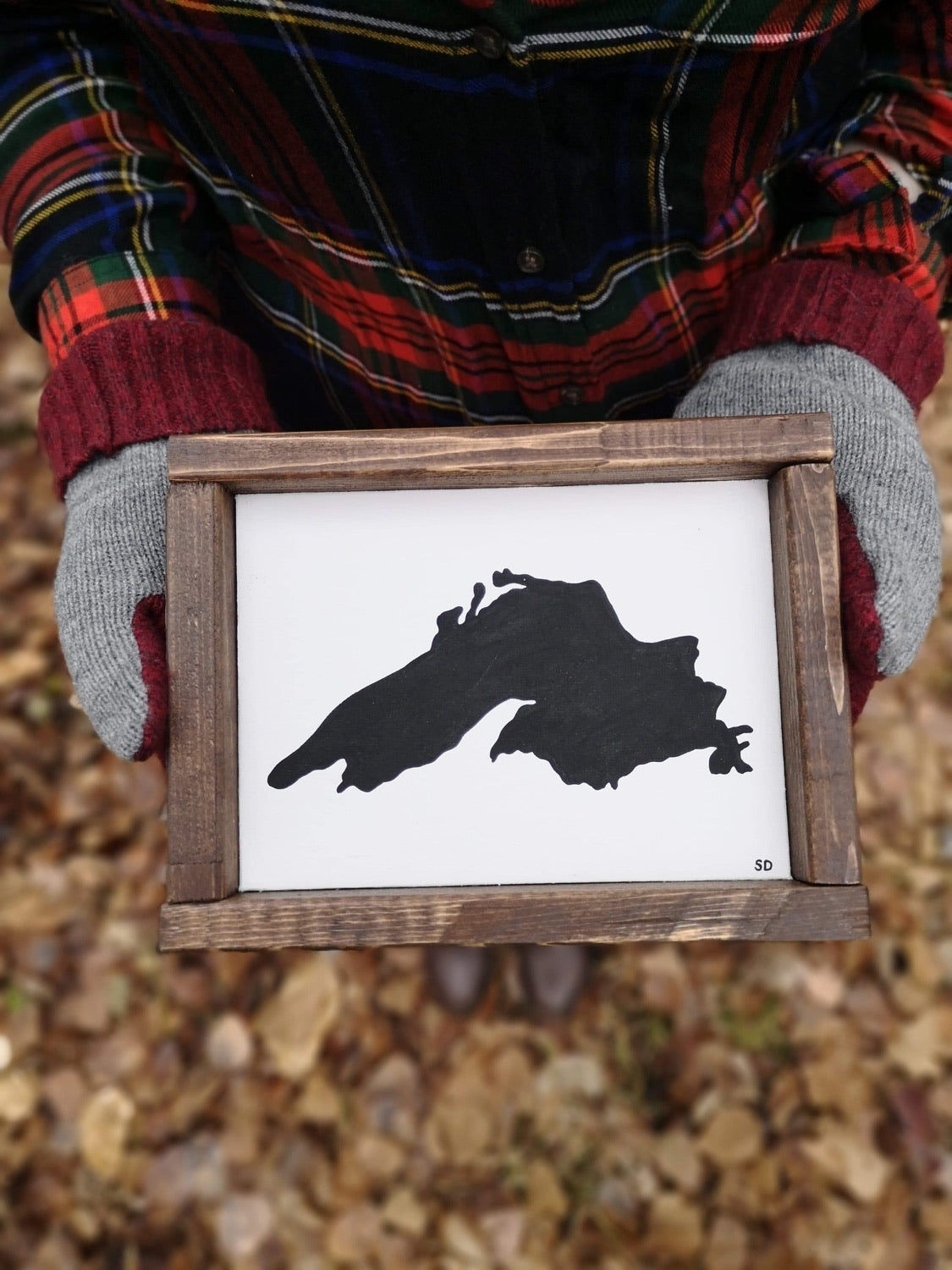 Small Lake Superior Framed Sign