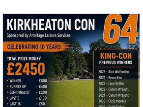 Kirkheaton Con 64 full Finals Day line-up