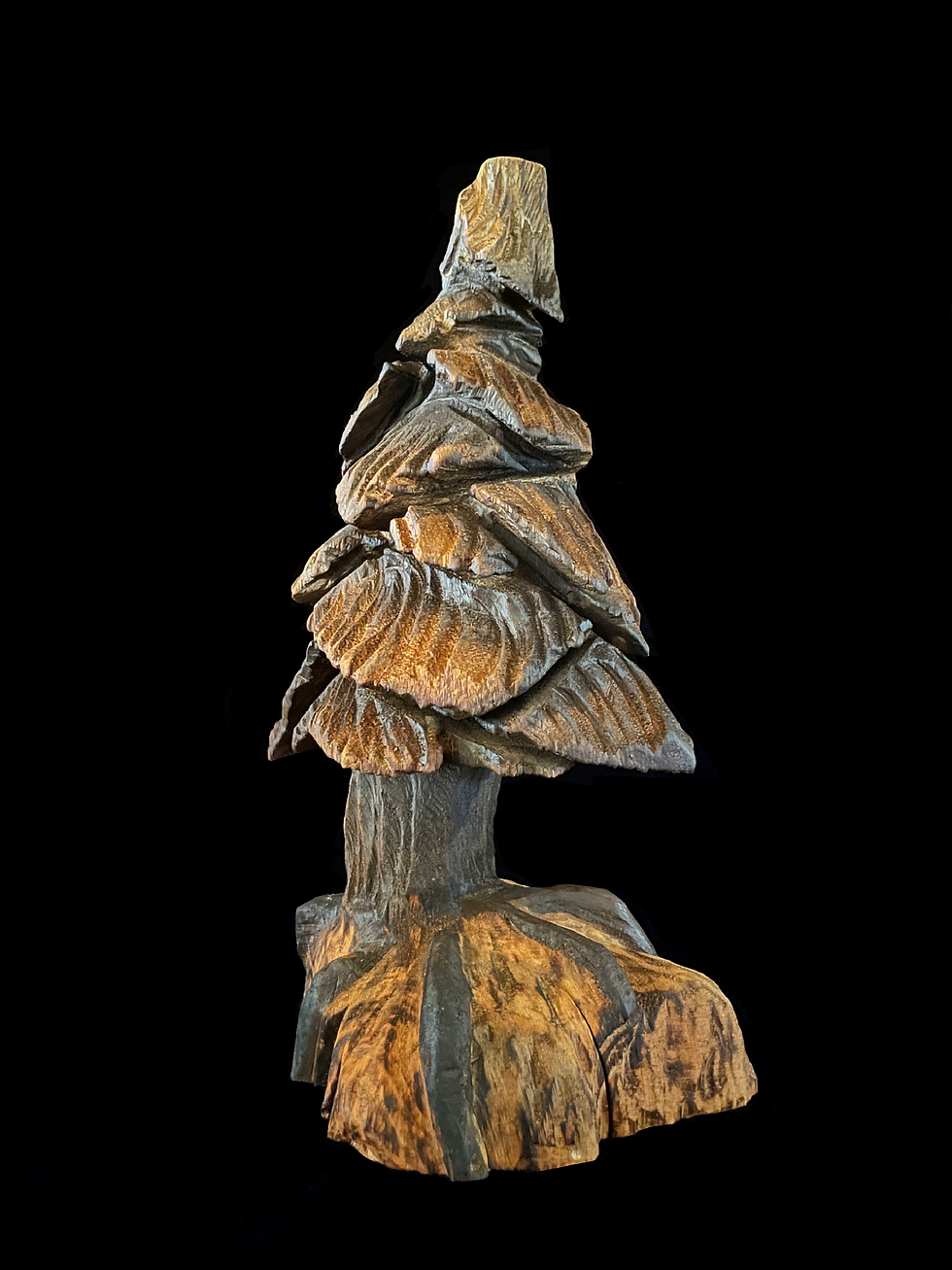 Thumbnail: Chainsaw carved tree sculpture from solid wood — handmade rustic décor inspired by nature and forest craftsmanship.