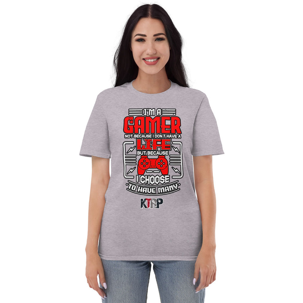 Thumbnail: Gamer Life Red & Grey Short-Sleeve T-Shirt 