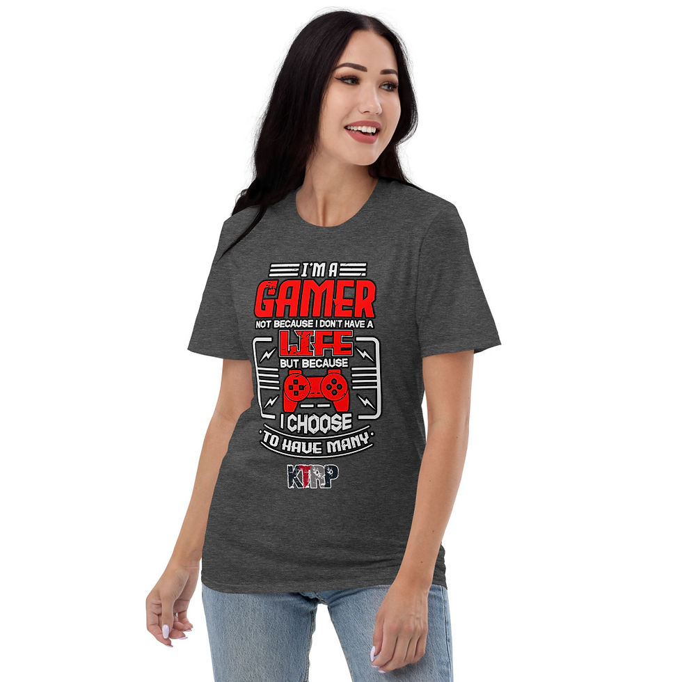 Thumbnail: Gamer Life Red & Grey Short-Sleeve T-Shirt 