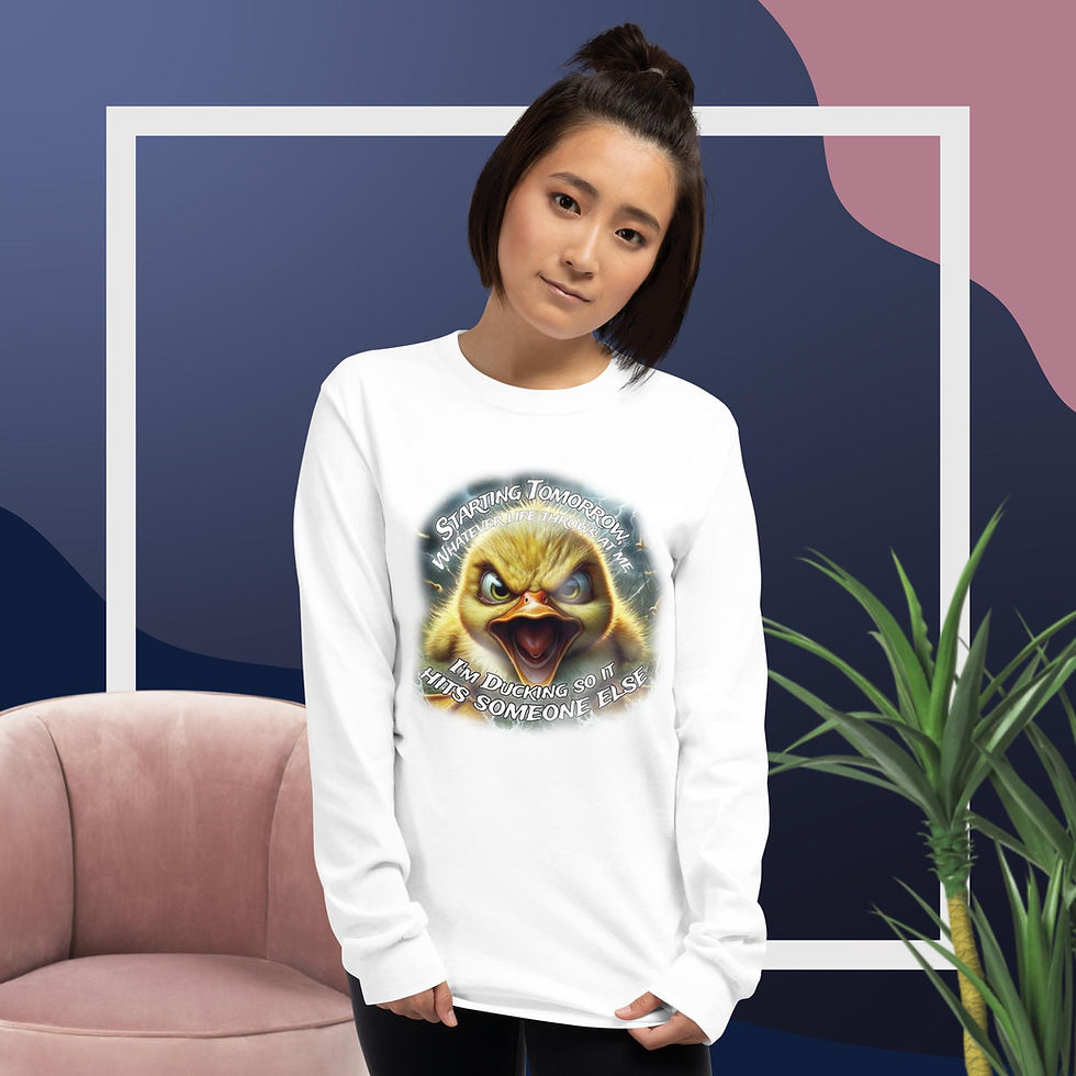 Thumbnail: I'm Ducking Unisex Long Sleeve Shirt