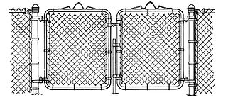 Brock fence DOUBLE GATE fencing