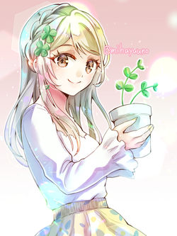 鉢植え女の子