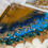 Thumbnail: Large Blue, White, Gold River of Gold Tray & Coaster Set