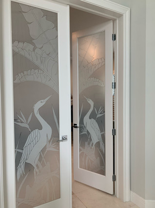 Nature design Home office doors in White frost