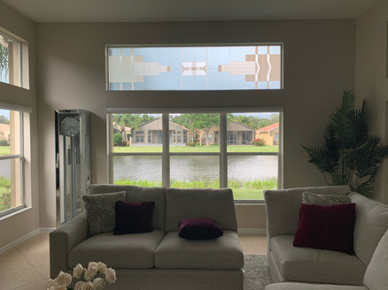 AM1000M with Grey Background and white frost lines. Re-design for large transom window