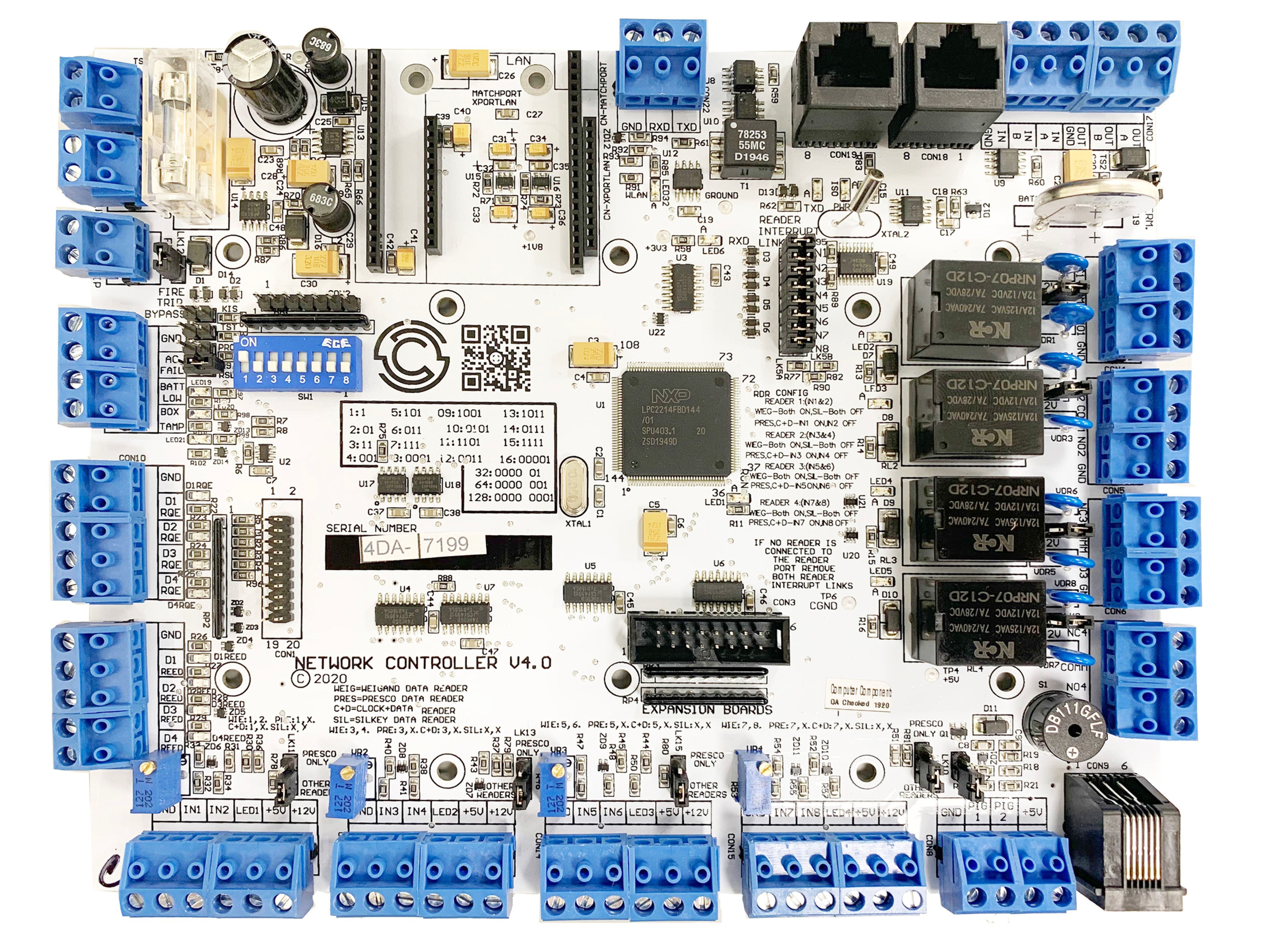 EVO4 Door Access, Alarm, Lift & Network Controller with 40,000 User Capacity
