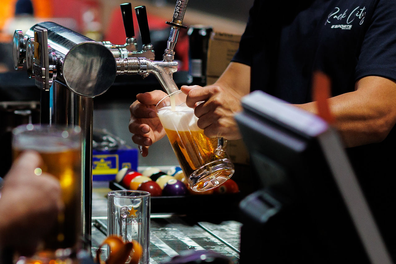 Sapporo beer on tap
