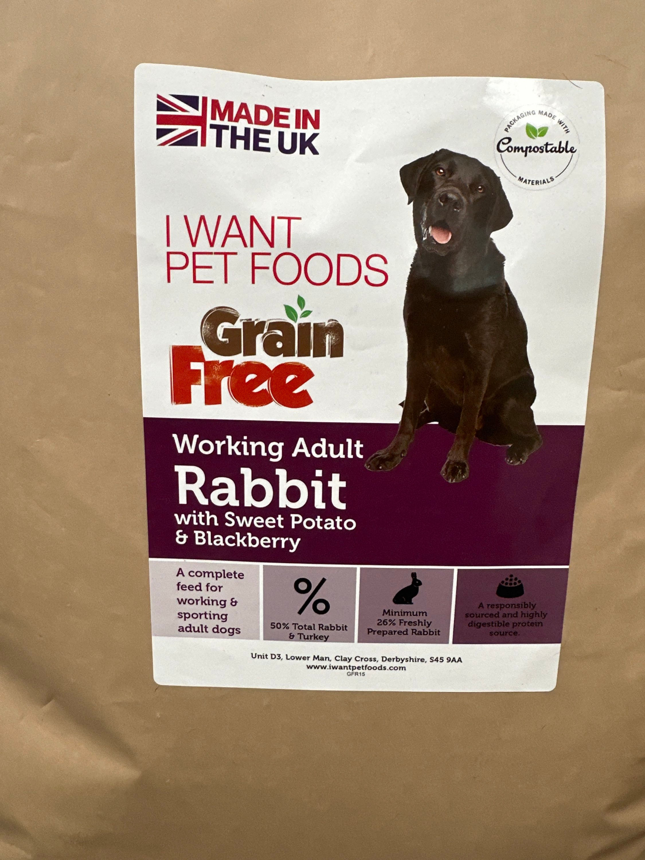 Grain Free Rabbit, Sweet Potato & BlackBerry