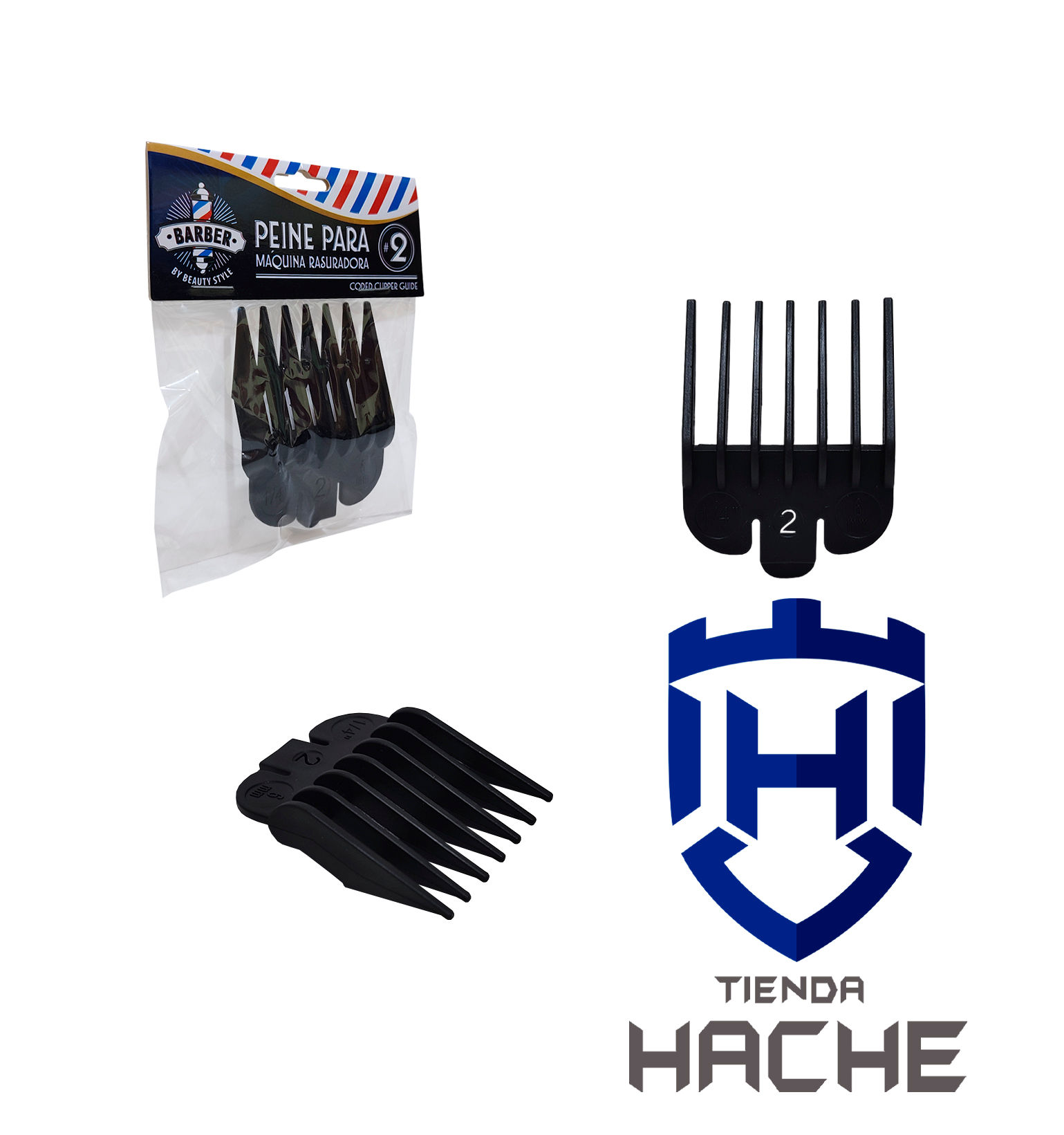 Peineta Barber 2 Plástica