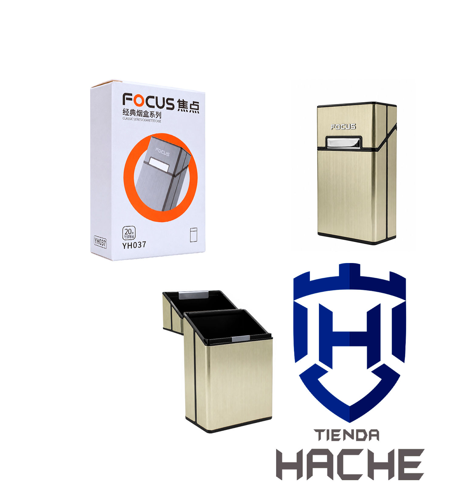 Cajetilla Focus YH037 para Cigarrillos (No Tiene Encendedor)