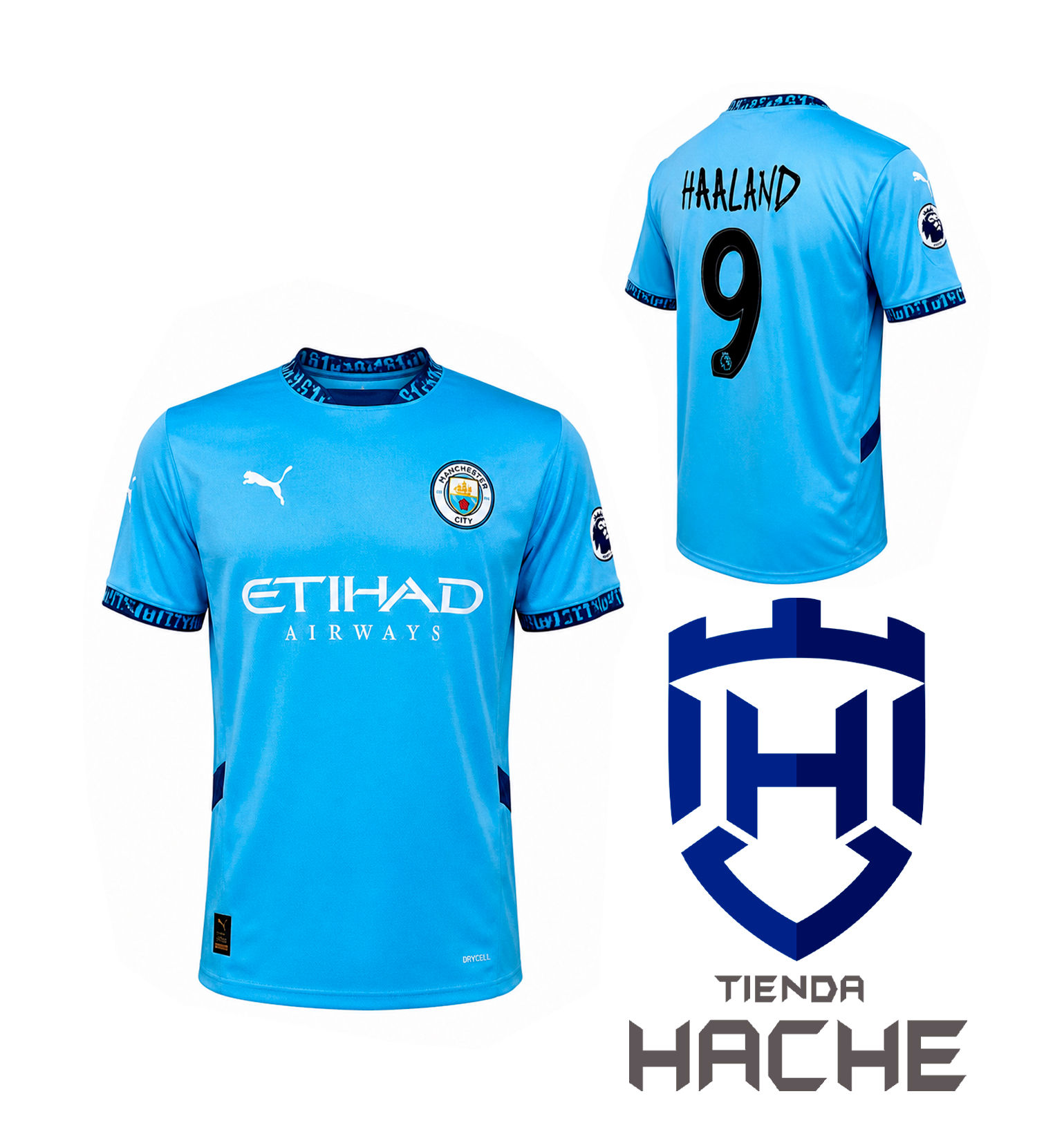 Camiseta Manchester City FC Haaland 24/25 (Primera Equipación)