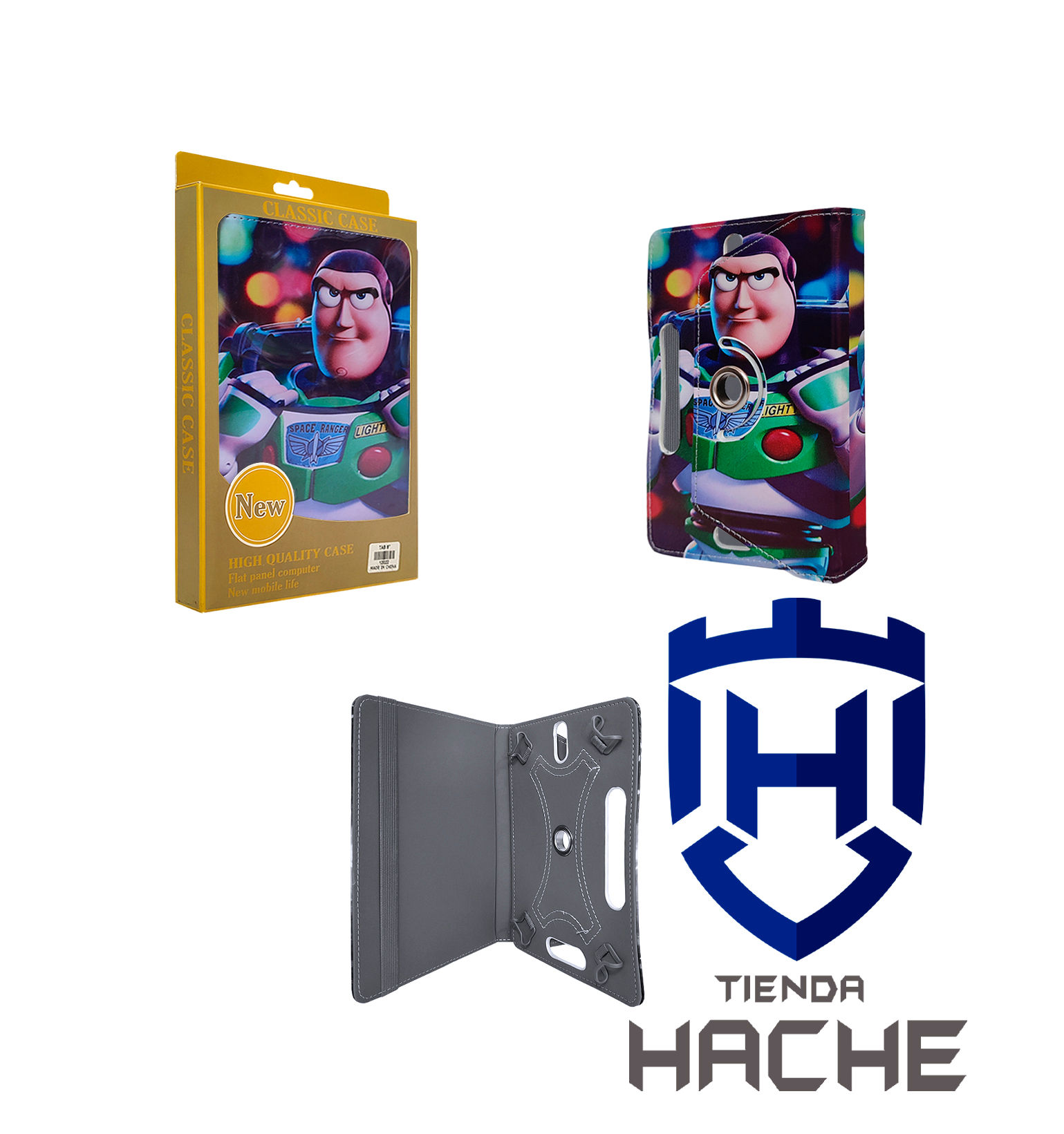 Protector Buzz Lightyear de Tablet o Ipad Estilo Agenda (7 Pulgadas)