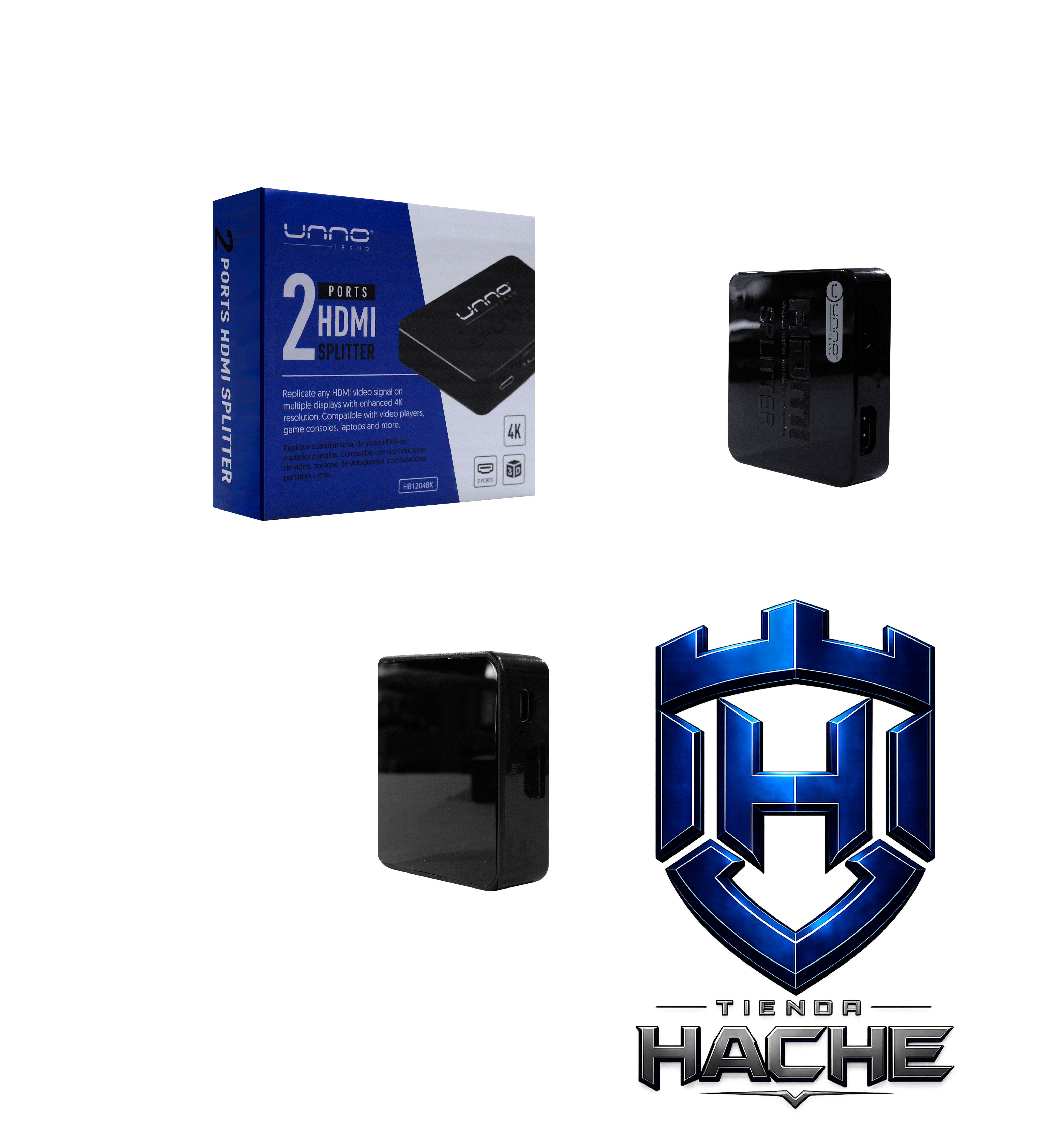 Adatador Unno Tekno Splitter (2 Salidas HDMI)