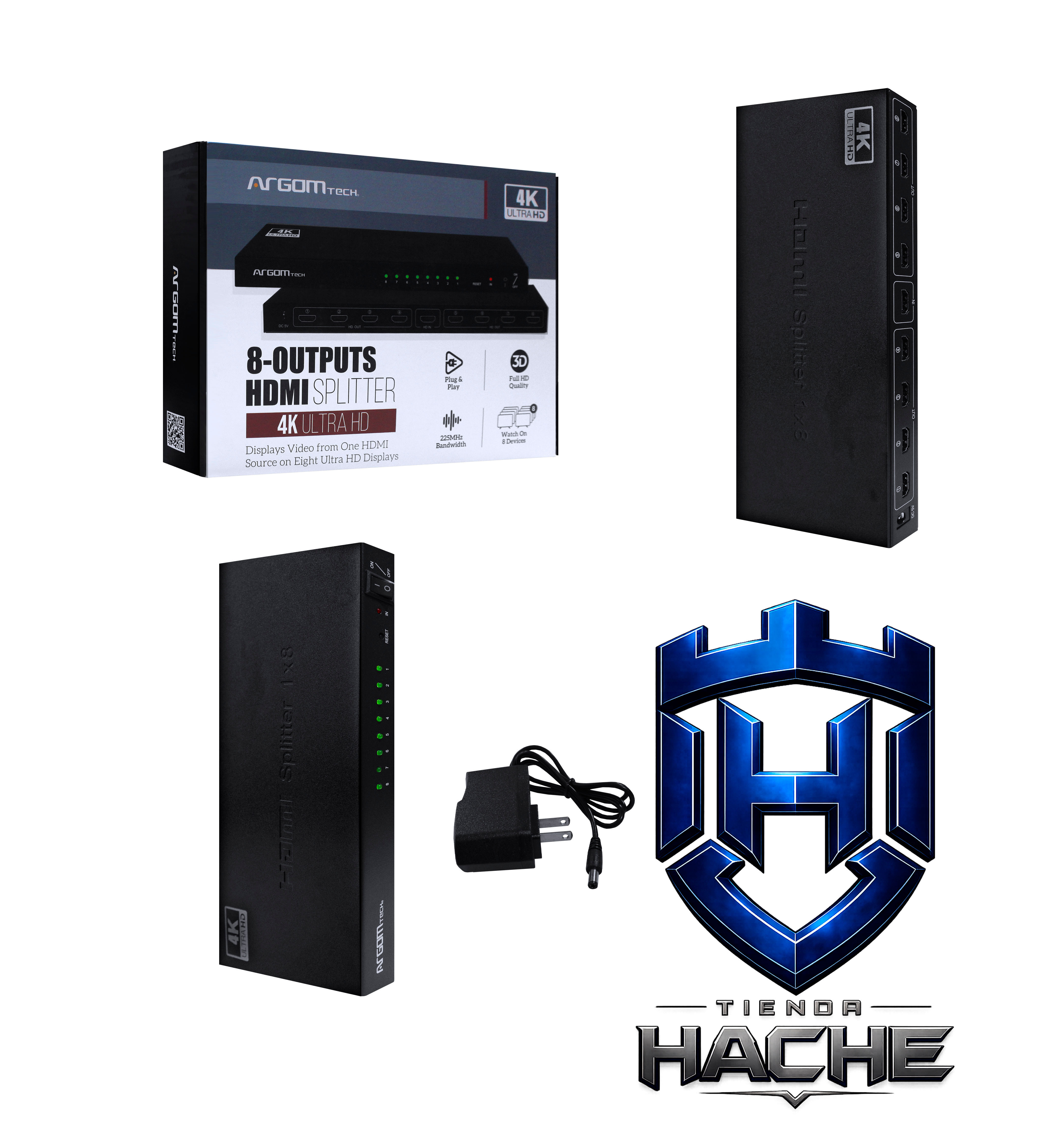 Adaptador Argom Splitter (8 Salidas HDMI)
