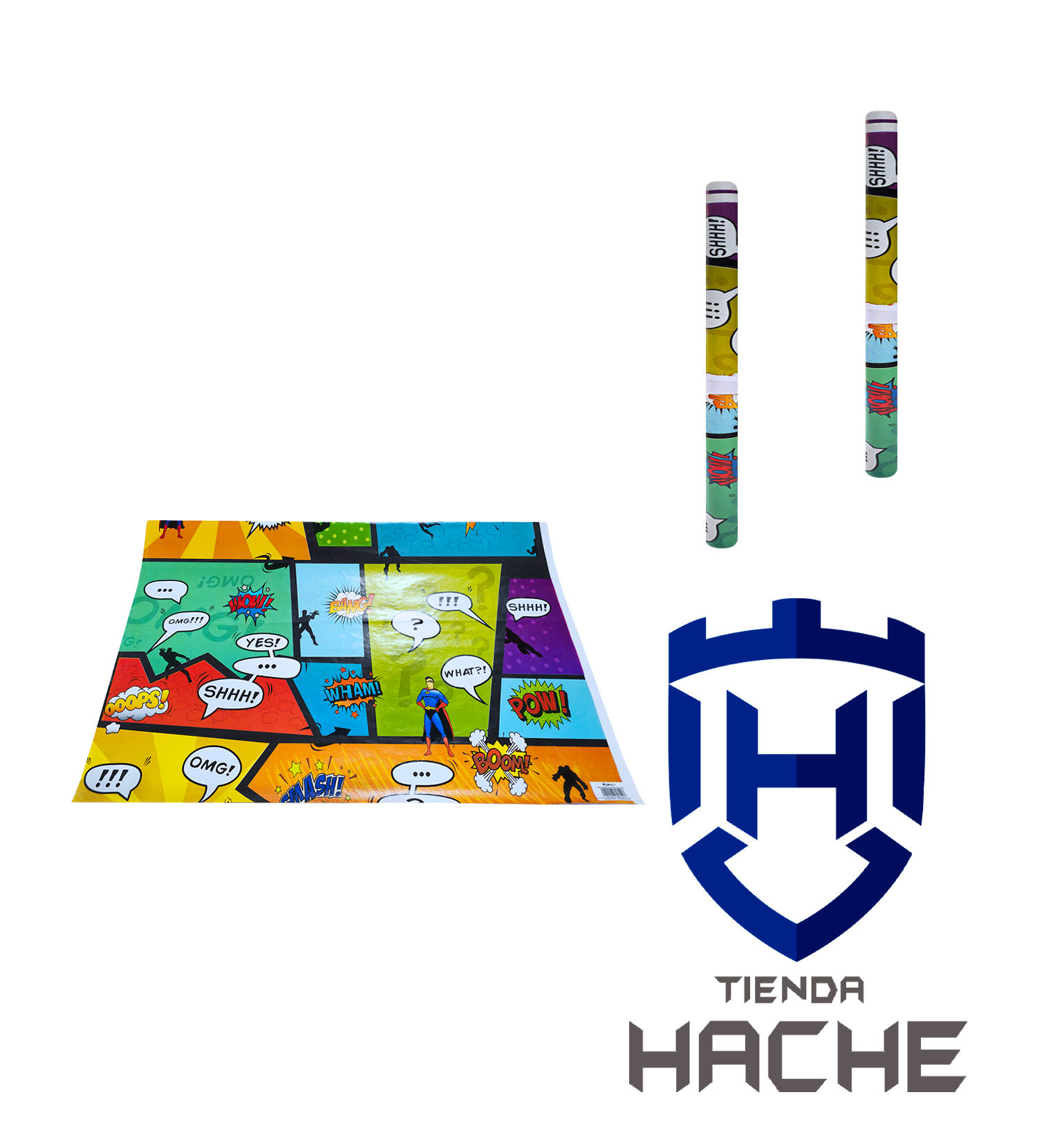 Empaque con Papel de Regalo Heroes