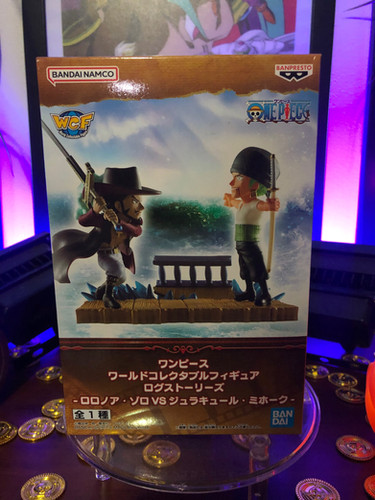 Figurine One Piece WCF Roronoa Zoro Vs Mihawk - Banpresto, Édition World Log Stories, Neuf