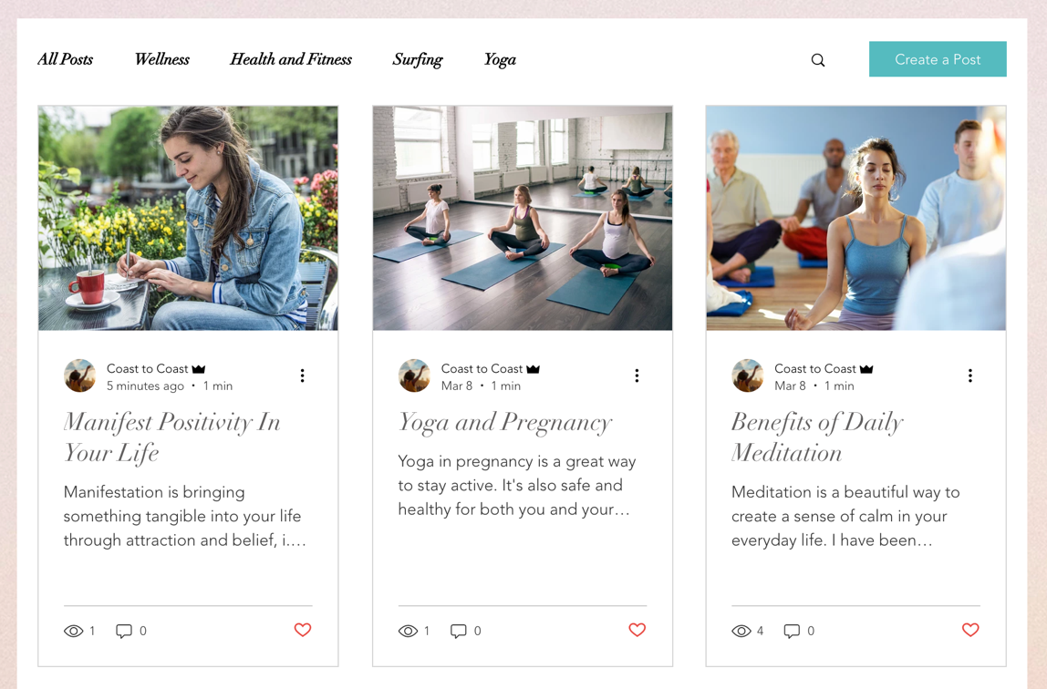 Yoga and Pregnancy; Benefits of Daily Meditation; Health and Fitness blog posts