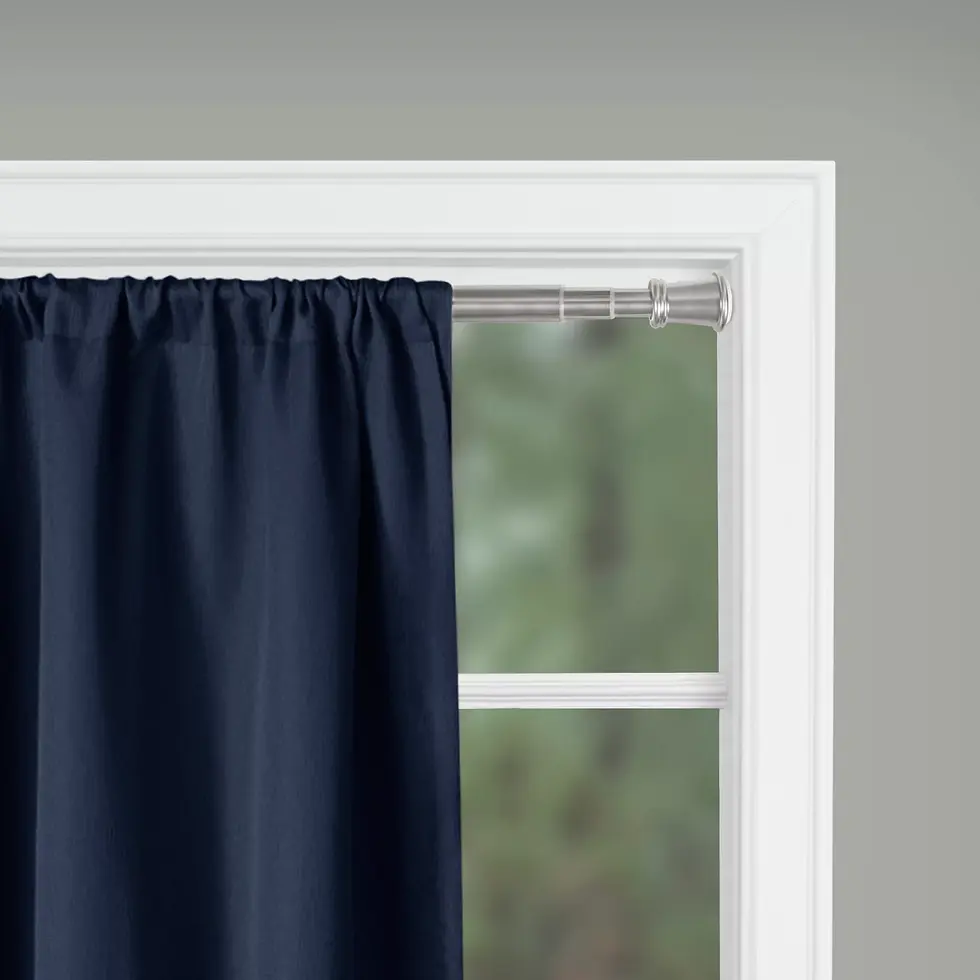 Thumbnail: Maytex 48 to 120-Inch Adjustable Tension Curtain Rod in Brushed Nickel