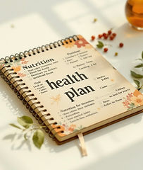 cahier avec un plan de santé personnalisé