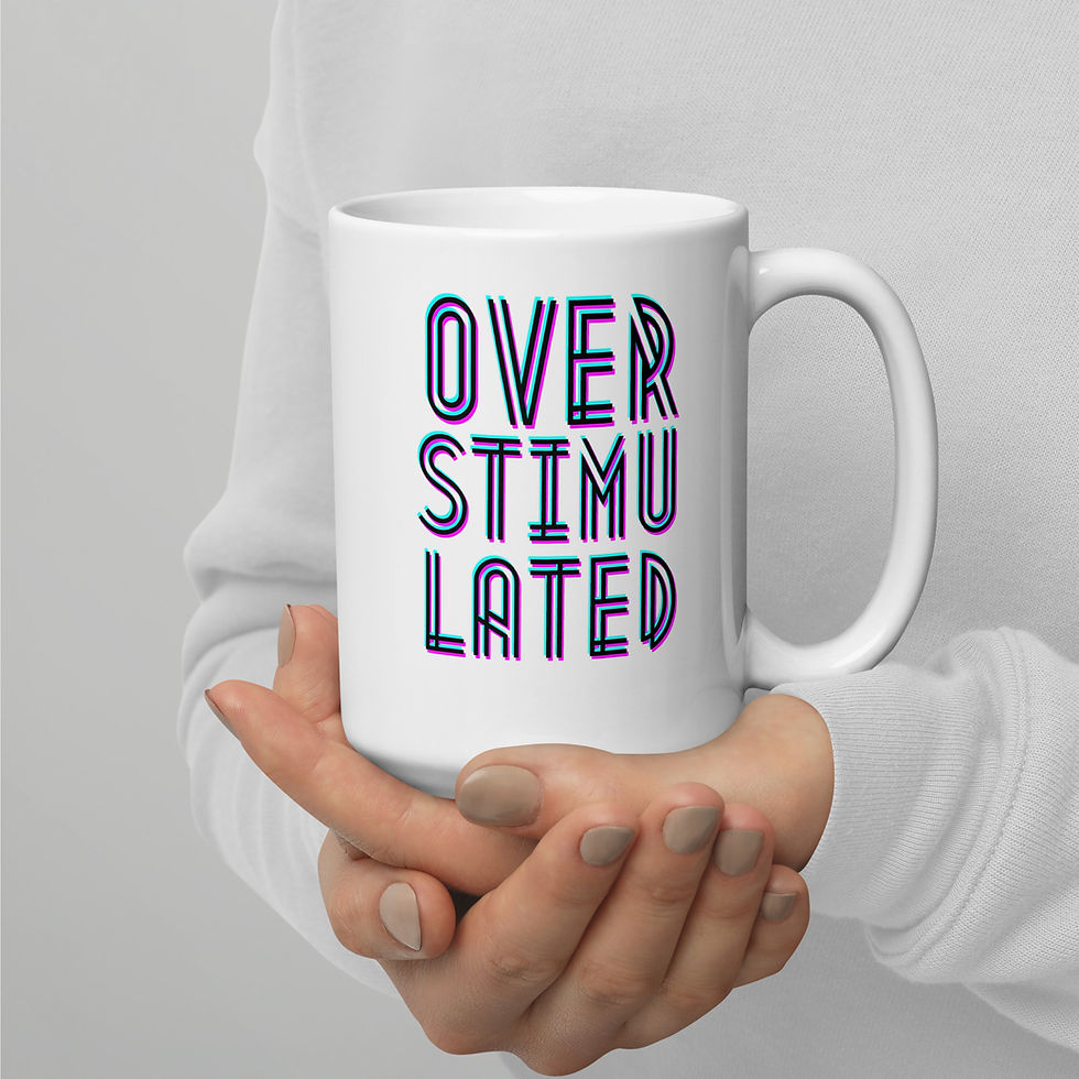 Thumbnail: Overstimulated - White glossy mug