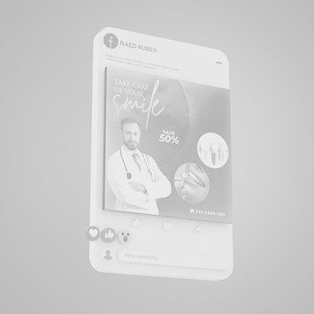 اعلان سوشال ميديا لعيادة أسنان