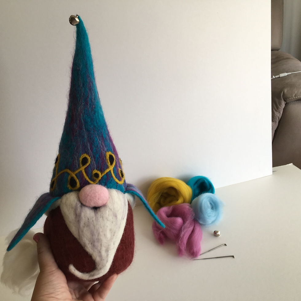 Thumbnail: Tomte Door Stop Needle Felting Kit