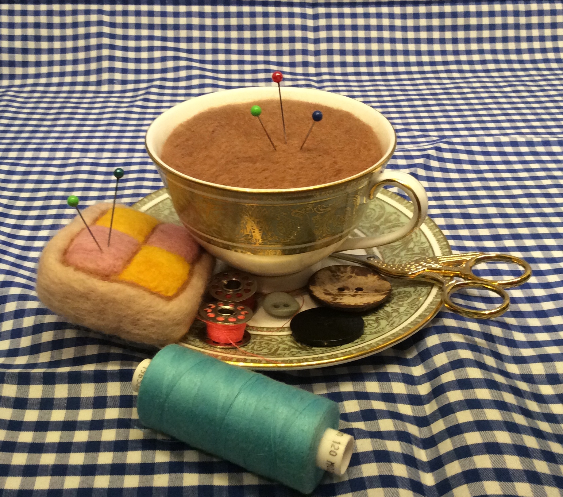 Pin Cushion Tea Cup