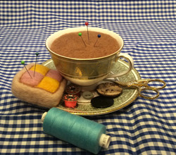 Pin Cushion Tea Cup