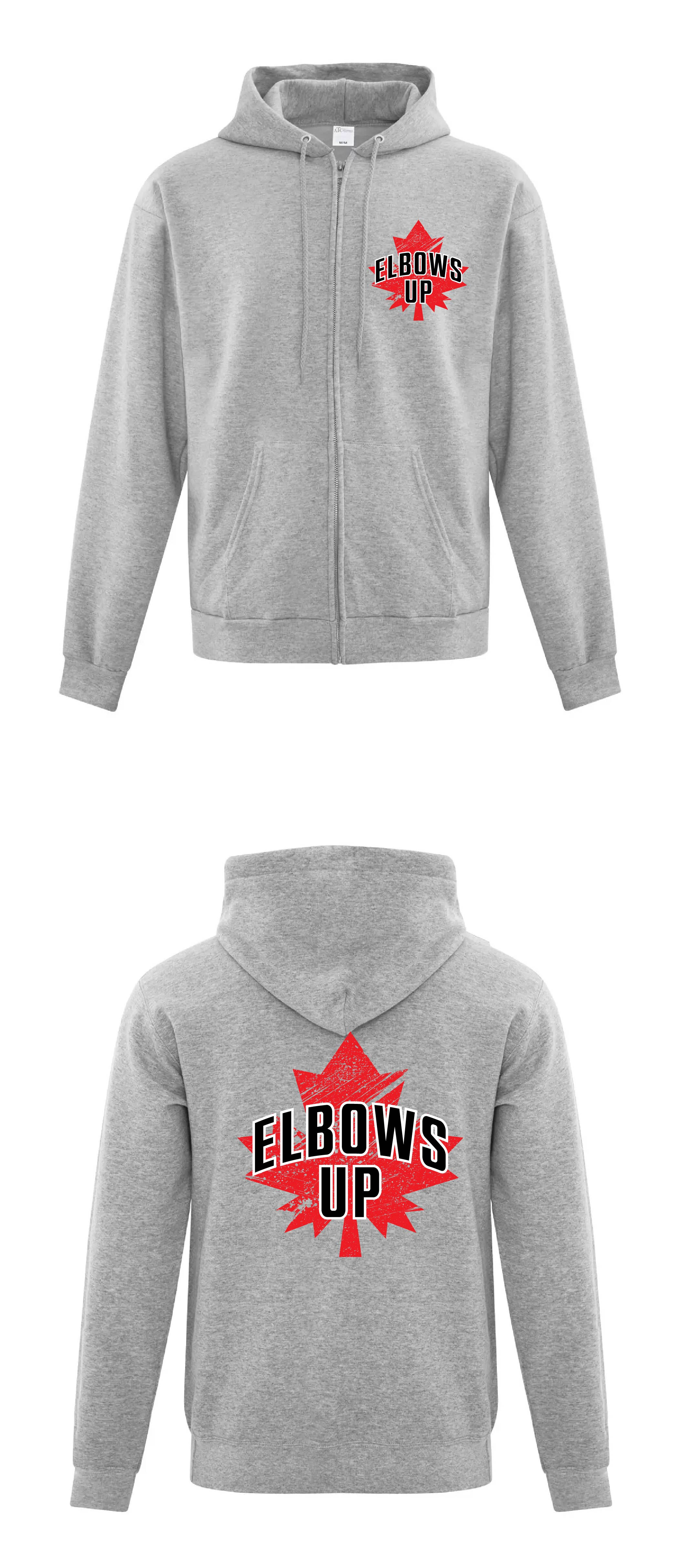 ELBOWS UP FULL ZIP HOODIE
