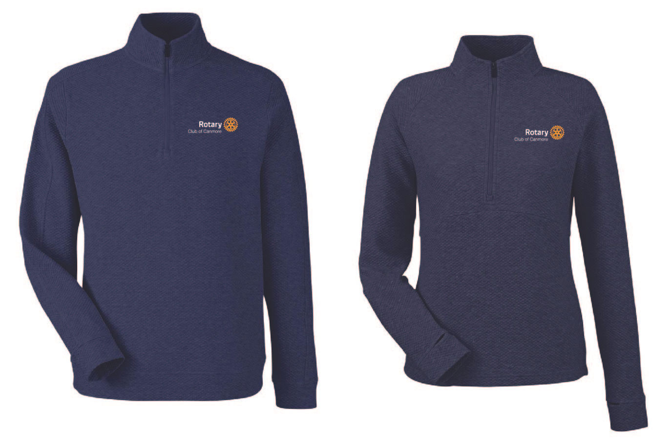ROTARY CLUB SPIRIT TEXTURED 1/4 ZIP PULLOVER