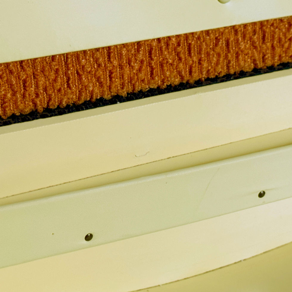 Thumbnail: Sherborne Pandora Mid Century Vintage Sewing Foot Stool in 'Paprika' Gold Moquet