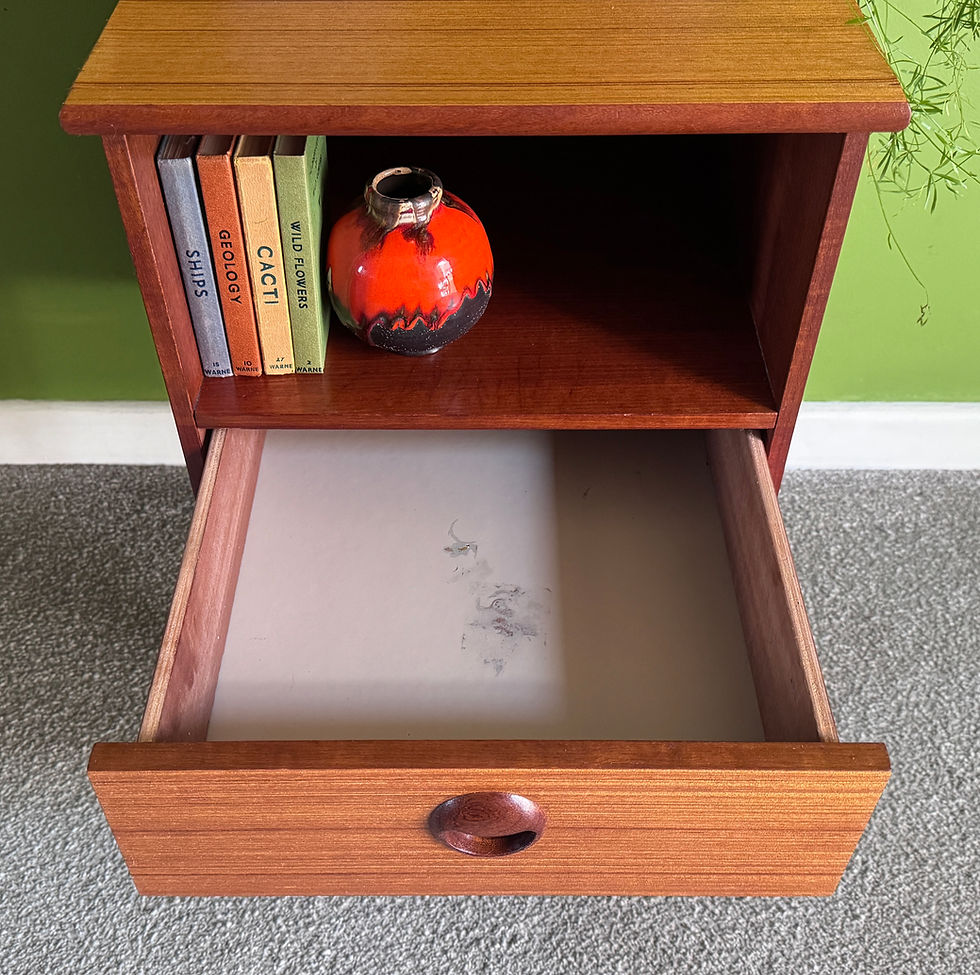 Thumbnail: Schreiber Teak Bedside Cabinet / Nightstand, 1960s Mid Century Vintage