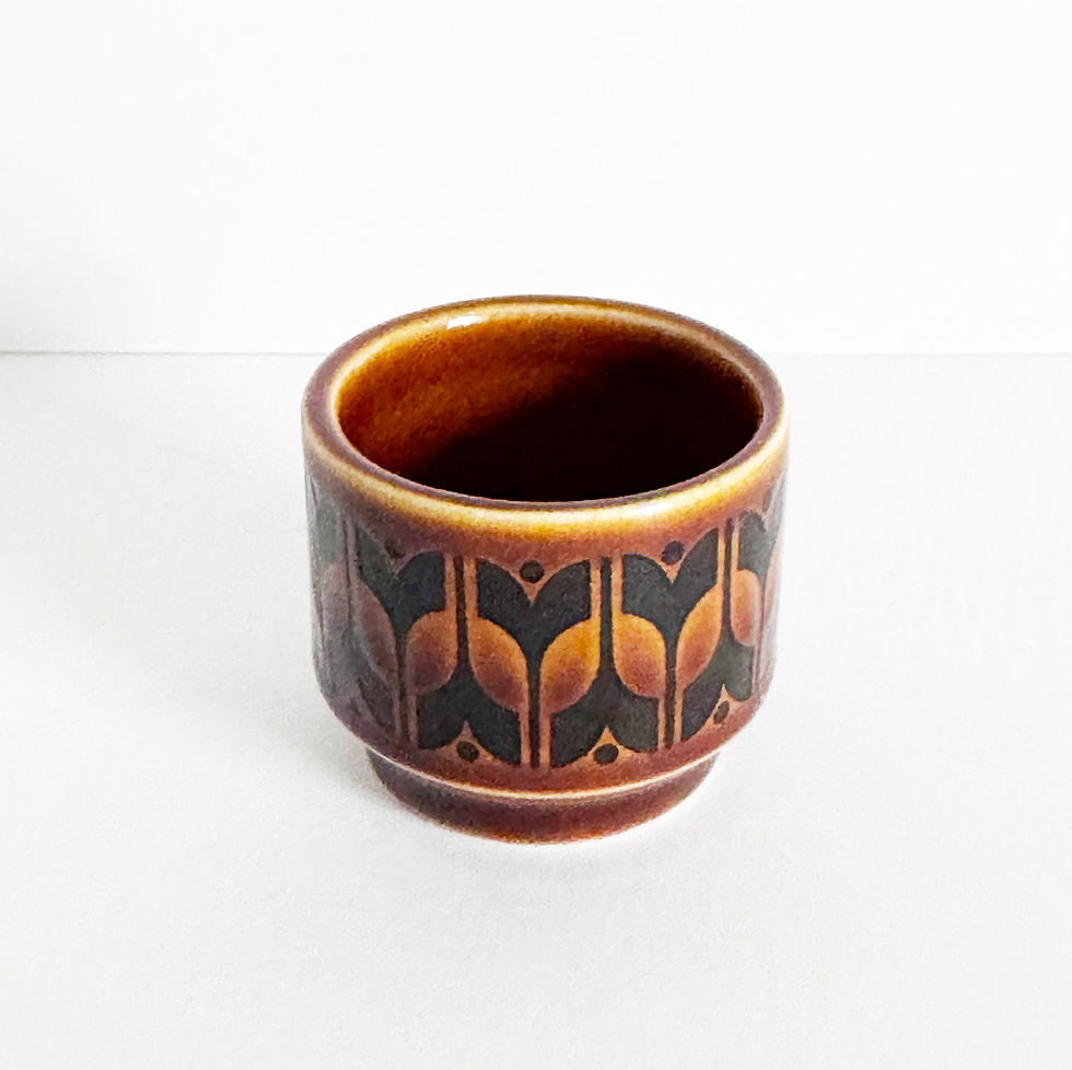 Thumbnail: Hornsea Pottery Heirloom Ceramic Egg Cup in Autumn Brown, 1970s