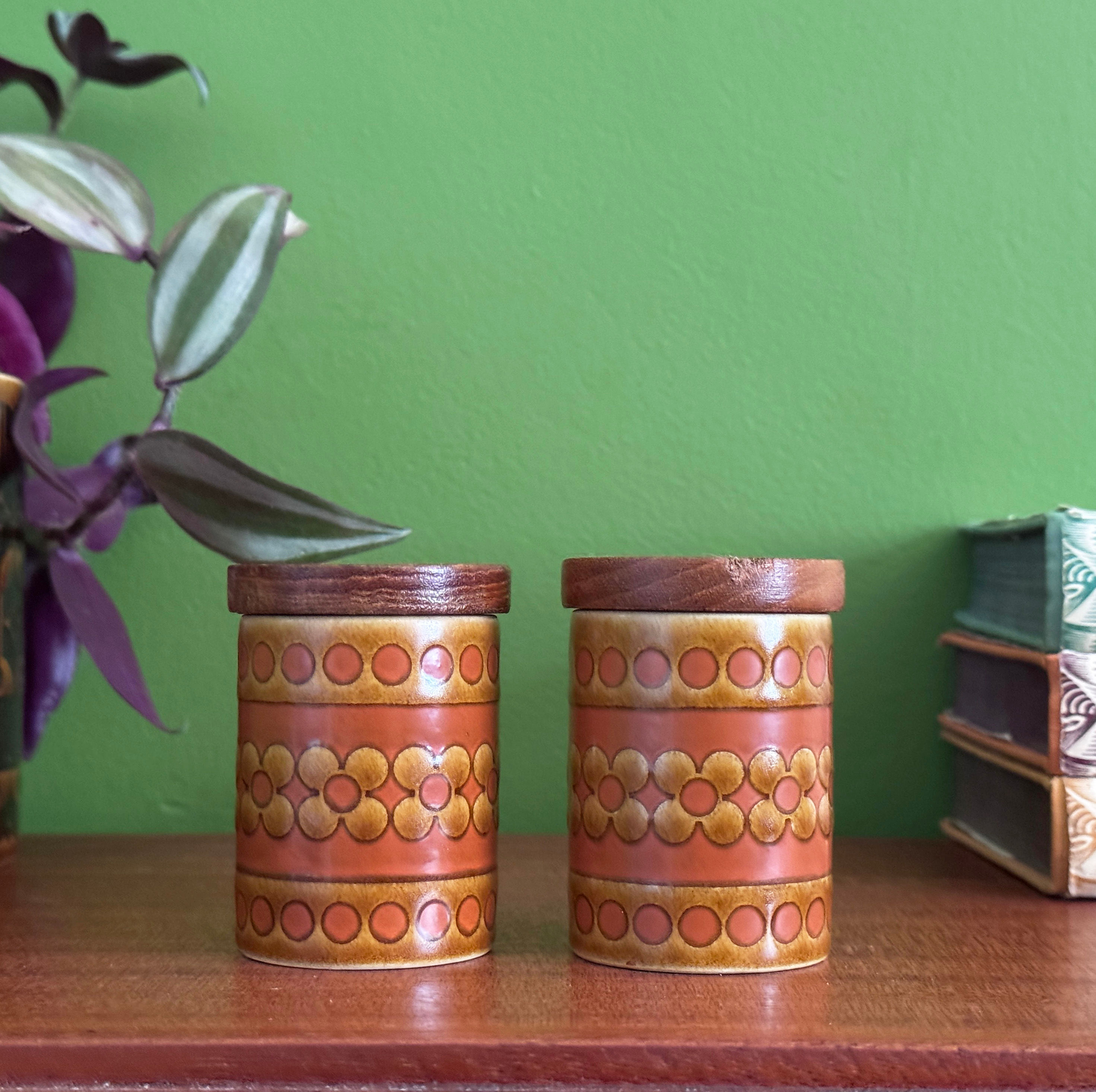 copy of Hornsea Saffron Pottery Salt & Pepper Shakers, 1970s Vintage